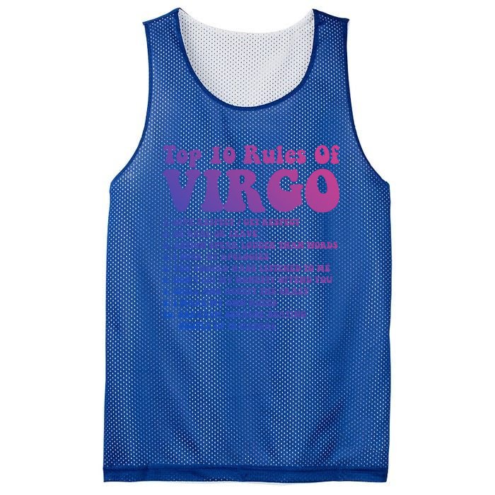 Top 10 Rules Of Virgo Zodiac Cute Funny Virgo Tee Horoscope Funny Gift Mesh Reversible Basketball Jersey Tank