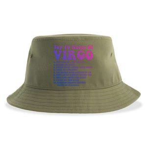 Top 10 Rules Of Virgo Zodiac Cute Funny Virgo Tee Horoscope Funny Gift Sustainable Bucket Hat