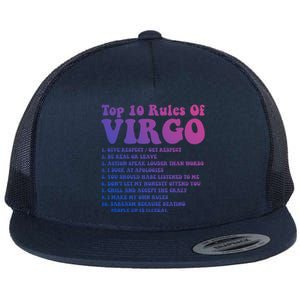 Top 10 Rules Of Virgo Zodiac Cute Funny Virgo Tee Horoscope Funny Gift Flat Bill Trucker Hat