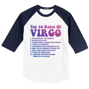 Top 10 Rules Of Virgo Zodiac Cute Funny Virgo Tee Horoscope Funny Gift Baseball Sleeve Shirt