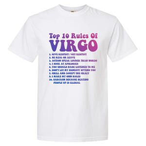 Top 10 Rules Of Virgo Zodiac Cute Funny Virgo Tee Horoscope Funny Gift Garment-Dyed Heavyweight T-Shirt