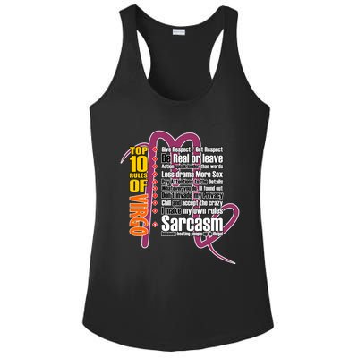 Top 10 Rules Of Virgo Zodiac Funny Horoscope Birthday Gift Cute Gift Ladies PosiCharge Competitor Racerback Tank