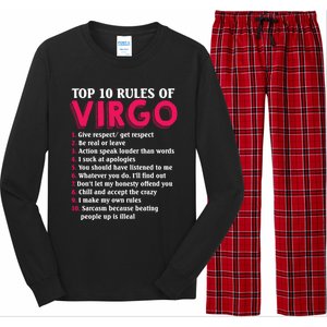 Top 10 Rules Of Virgo Zodiac Sign Great Gift Long Sleeve Pajama Set