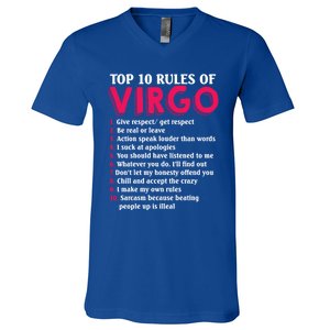 Top 10 Rules Of Virgo Zodiac Sign Great Gift V-Neck T-Shirt