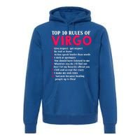 Top 10 Rules Of Virgo Zodiac Sign Great Gift Premium Hoodie