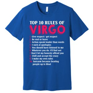 Top 10 Rules Of Virgo Zodiac Sign Great Gift Premium T-Shirt