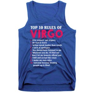 Top 10 Rules Of Virgo Zodiac Sign Great Gift Tank Top