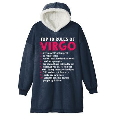 Top 10 Rules Of Virgo Zodiac Sign Great Gift Hooded Wearable Blanket