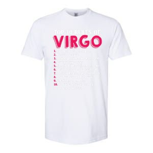 Top 10 Rules Of Virgo Zodiac Sign Great Gift Softstyle CVC T-Shirt