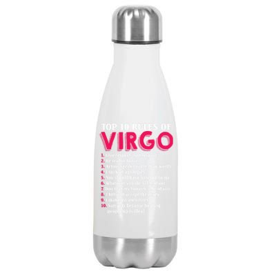 Top 10 Rules Of Virgo Zodiac Sign Great Gift Stainless Steel Insulated Water Bottle