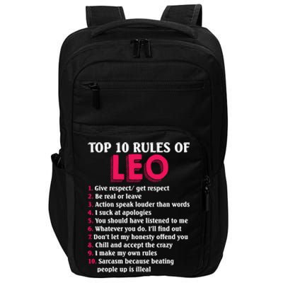 Top 10 Rules Of Leo Zodiac Sign Gift Impact Tech Backpack