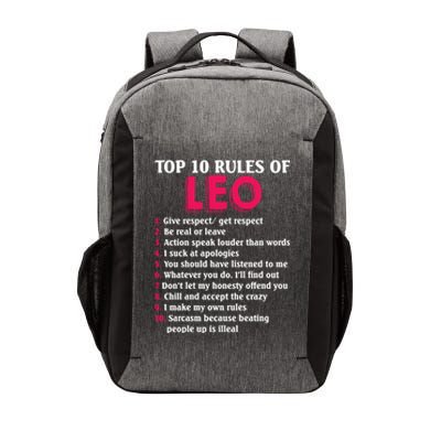 Top 10 Rules Of Leo Zodiac Sign Gift Vector Backpack