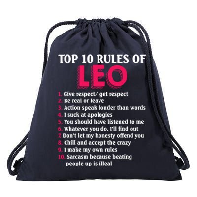 Top 10 Rules Of Leo Zodiac Sign Gift Drawstring Bag