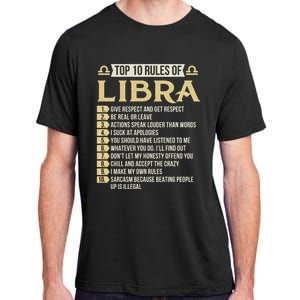 Top 10 Rules Of Libra Astrology Horoscope Zodiac Sign Gift Adult ChromaSoft Performance T-Shirt