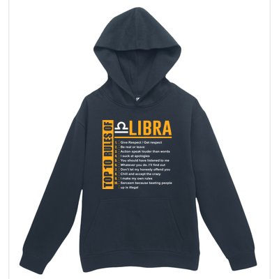 Top 10 Rules Of Libra Birthday Funny Gift Great Gift Meaningful Gift Urban Pullover Hoodie