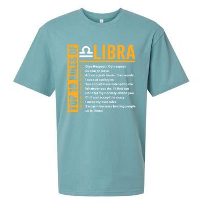 Top 10 Rules Of Libra Birthday Funny Gift Great Gift Meaningful Gift Sueded Cloud Jersey T-Shirt