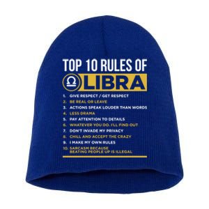 Top 10 Rules Of Libra Facts Traits Horoscope Zodiac Funny Gift Short Acrylic Beanie