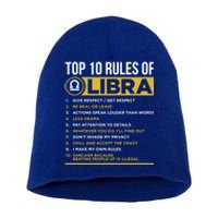 Top 10 Rules Of Libra Facts Traits Horoscope Zodiac Funny Gift Short Acrylic Beanie