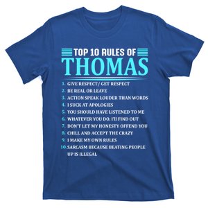 Top 10 Rules Of Thomas Thomas Last Name Gift T-Shirt