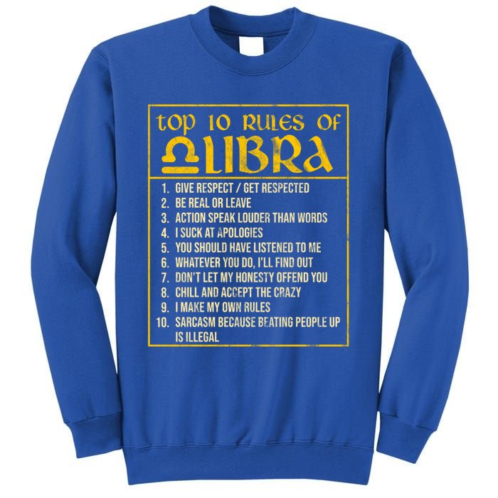 Top 10 Rules Libra Zodiac Sign September October Birthday Gift Sweatshirt