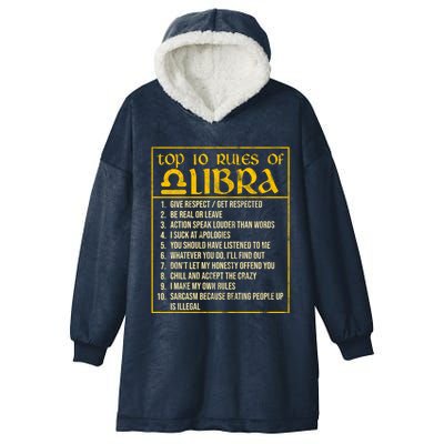 Top 10 Rules Libra Zodiac Sign September October Birthday Gift Hooded Wearable Blanket