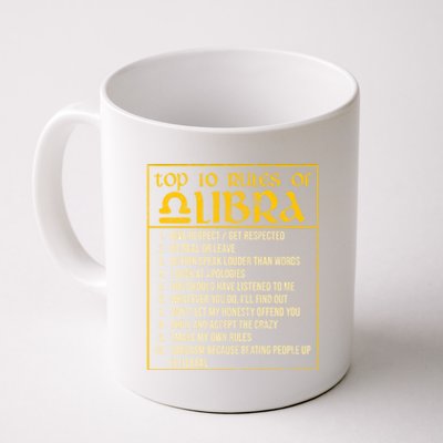 Top 10 Rules Libra Zodiac Sign September October Birthday Gift Coffee Mug