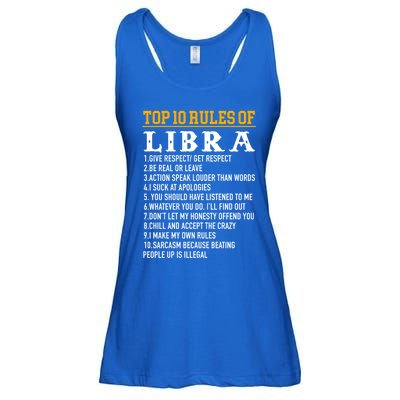 Top 10 Rules Of Libra September 23 October 22 Birthday Gift Ladies Essential Flowy Tank