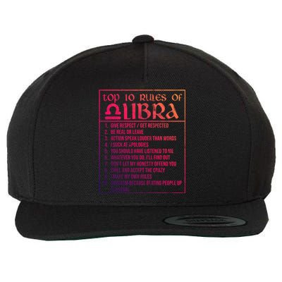 Top 10 Rules Libra Zodiac Sign September October Birthday Meaningful Gift Wool Snapback Cap