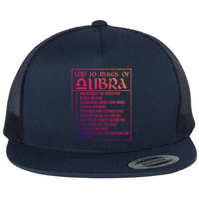 Top 10 Rules Libra Zodiac Sign September October Birthday Meaningful Gift Flat Bill Trucker Hat