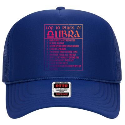 Top 10 Rules Libra Zodiac Sign September October Birthday Meaningful Gift High Crown Mesh Back Trucker Hat