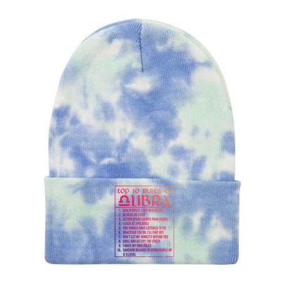 Top 10 Rules Libra Zodiac Sign September October Birthday Meaningful Gift Tie Dye 12in Knit Beanie