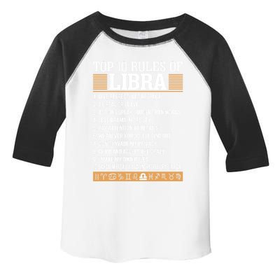 Top 10 Rules Of Libra Zodiac Give Respect Get Respect Gift Toddler Fine Jersey T-Shirt