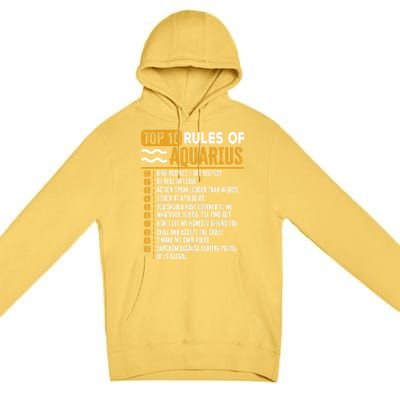 Top 10 Rules Of Aquarius Give Respect Get Respect Birthday Gift Premium Pullover Hoodie