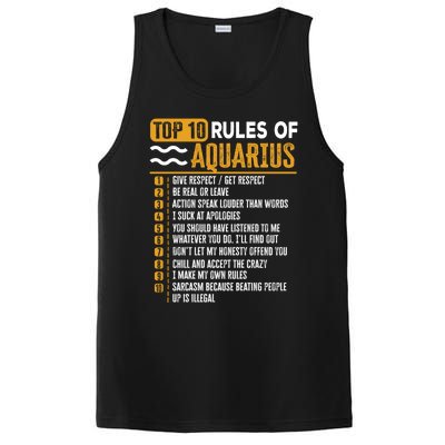 Top 10 Rules Of Aquarius Give Respect Get Respect Birthday Gift PosiCharge Competitor Tank