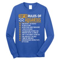 Top 10 Rules Of Aquarius Give Respect Get Respect Birthday Gift Long Sleeve Shirt