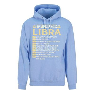 Top 10 Rules Of Libra Astrology Horoscope Zodiac Sign Gift Unisex Surf Hoodie