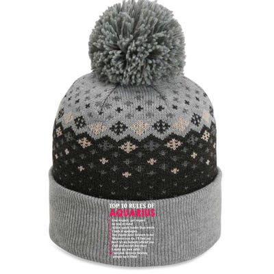 Top 10 Rules Of Aquarius Zodiac Sign Cool Gift The Baniff Cuffed Pom Beanie