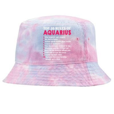 Top 10 Rules Of Aquarius Zodiac Sign Cool Gift Tie-Dyed Bucket Hat