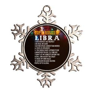 Top 10 Rules Of Libra September 23 October 22 Birthday Cool Gift Metallic Star Ornament