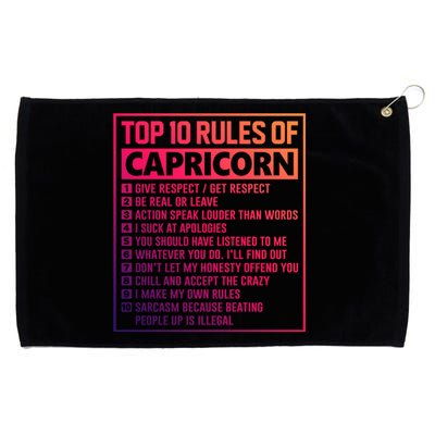 Top 10 Rules Of Capricorn Birthday Horoscope Great Gift Grommeted Golf Towel