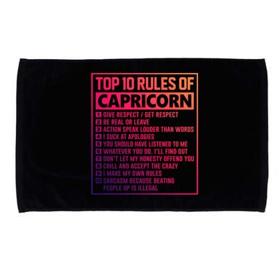 Top 10 Rules Of Capricorn Birthday Horoscope Great Gift Microfiber Hand Towel