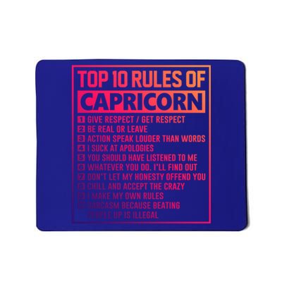 Top 10 Rules Of Capricorn Birthday Horoscope Great Gift Mousepad