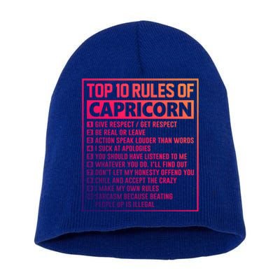 Top 10 Rules Of Capricorn Birthday Horoscope Great Gift Short Acrylic Beanie