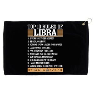 Top 10 Rules Of Libra Zodiac Give Respect Get Respect Gift Grommeted Golf Towel