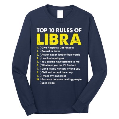 Top 10 Rules Libra Horoscope Birthday Long Sleeve Shirt