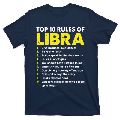 Top 10 Rules Libra Horoscope Birthday T-Shirt