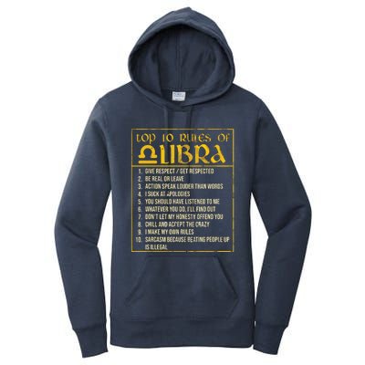 Top 10 Rules Libra Zodiac Sign September October Birthday Women's Pullover Hoodie