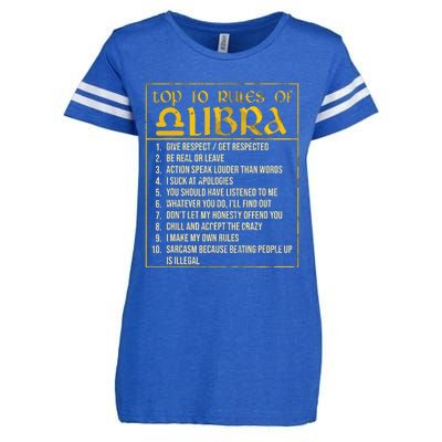 Top 10 Rules Libra Zodiac Sign September October Birthday Enza Ladies Jersey Football T-Shirt