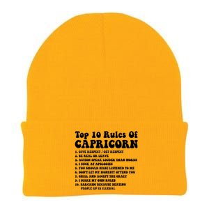 Top 10 Rules Of Capricorn Funny Capricorn Tee Horoscope Gift Knit Cap Winter Beanie