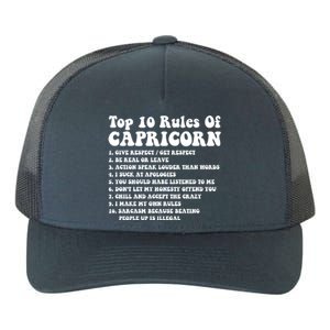 Top 10 Rules Of Capricorn Funny Capricorn Tee Horoscope Gift Yupoong Adult 5-Panel Trucker Hat